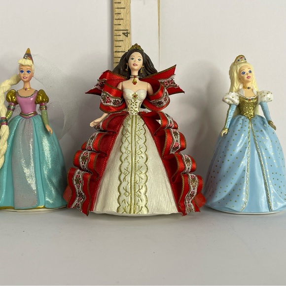 Hallmark Barbie Ornaments 97 Holiday Barbie & Repunzel 99 Cinderella - Picture 12 of 13